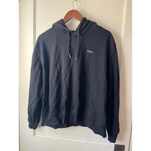 H&M Divided Black Hoodie Sweatshirt Basic Logo Casual Pullover‎ Size XL